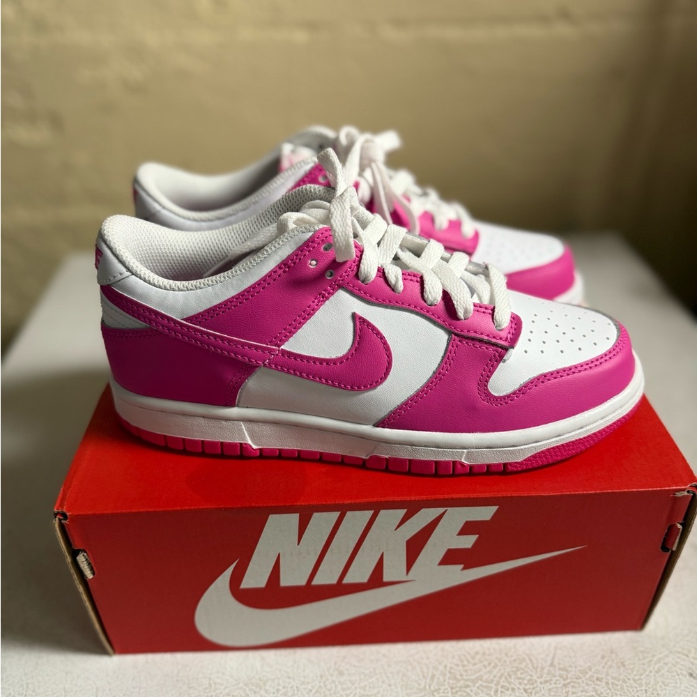 Nike Dunk Low GS Pink White Youth 5Y Women’s 6.5 Sneakers NWT